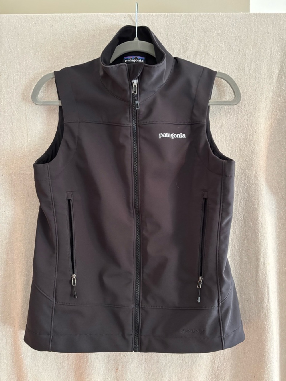 Patagonia Black Women's Vest with Multicolor Logo